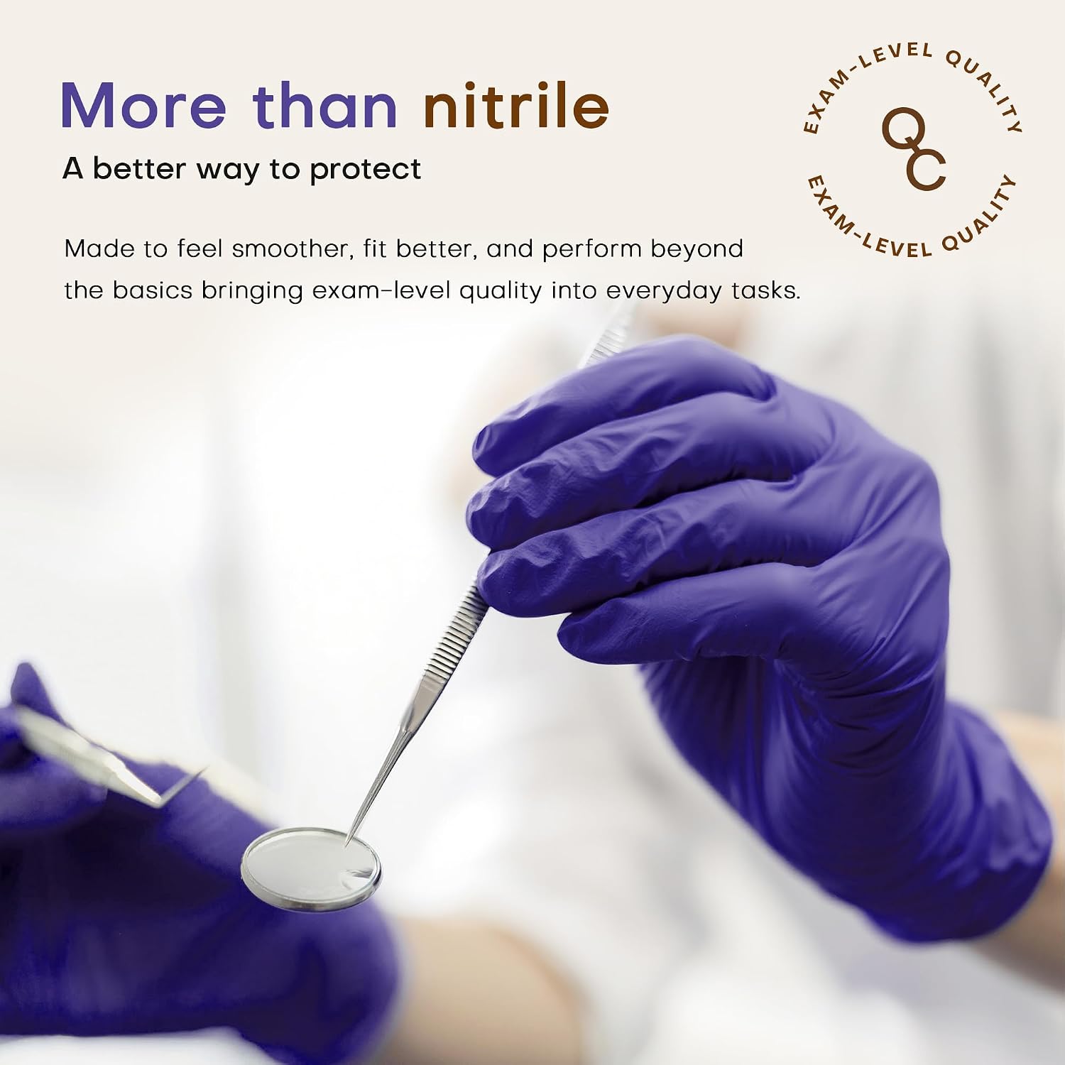 Powder-Free Nitrile Exam Gloves, 100/1000 Ct Food Safe Latex-Free Medical Cooking Cleaning Disposable Glove, Blue Violet