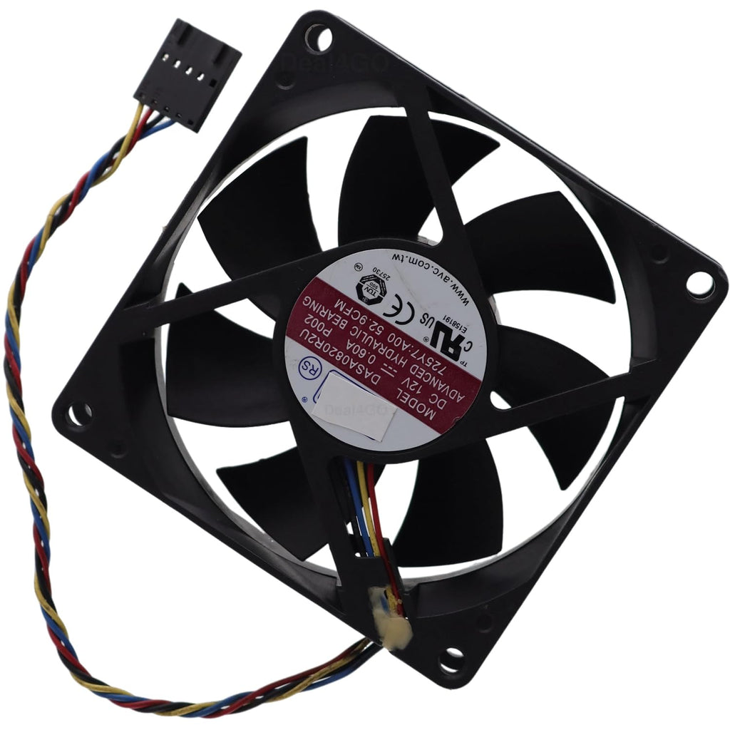 Deal4GO 5-pin 8CM REAR & FRONT Chassis Cage System Cooling Fan 725Y7 42X60 replacement for Dell Optiplex 390 790 990 7010 9020 T1700 SFF Desktop, Black