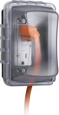 1-Gang Weatherproof In-Use Outdoor Electrical Outlet Cover, Clear