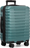 Boren Expandable Hardside Rugged Travel Luggage with 8 Spinner Wheels, Teal, Carry-on 22-Inch