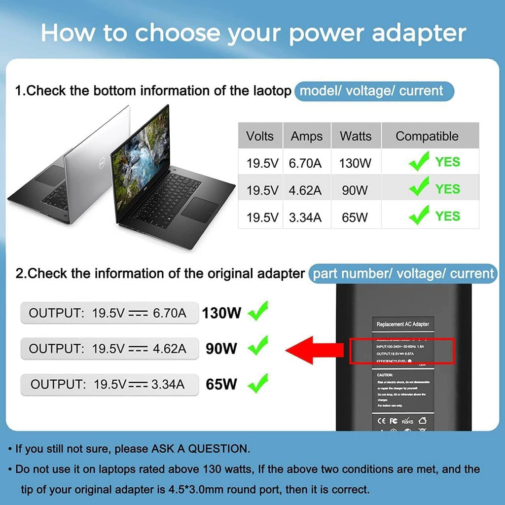 130W Power Supply for Dell OptiPlex 7010 7020 7050 7060 7070 7080 Micro