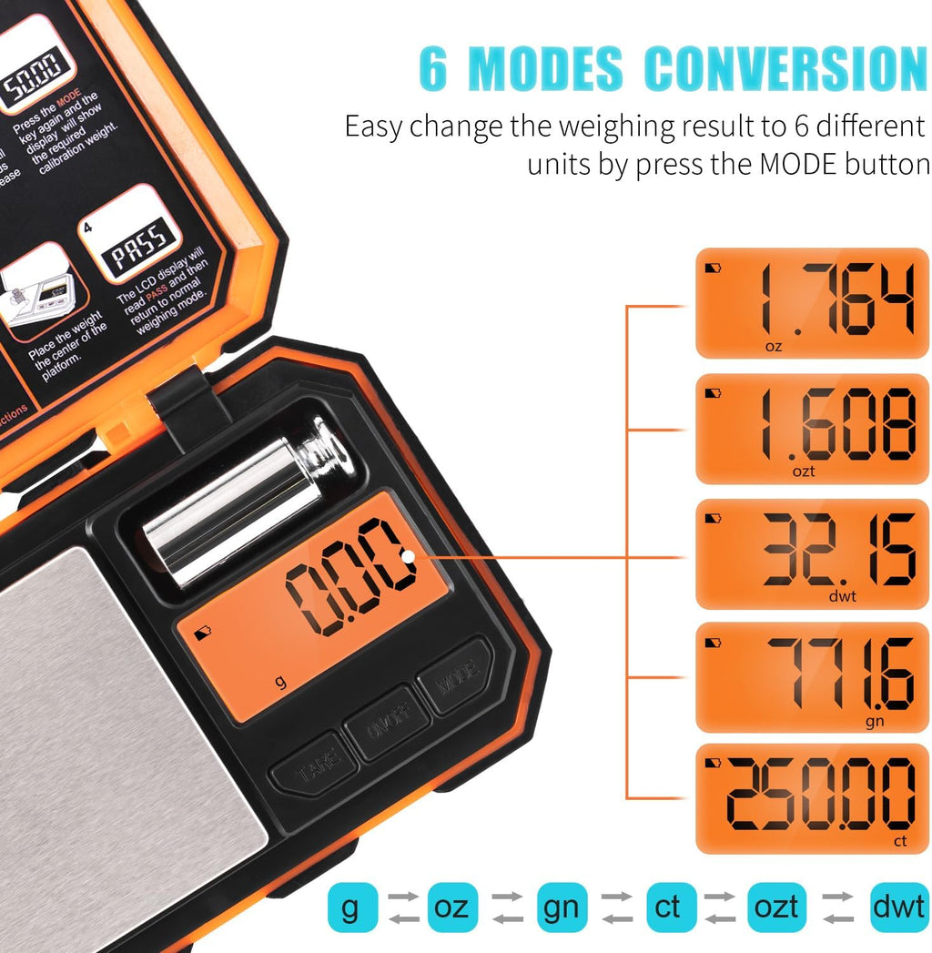 Digital Pocket Scale, 500g x 0.01g Gram Scale, High Precision