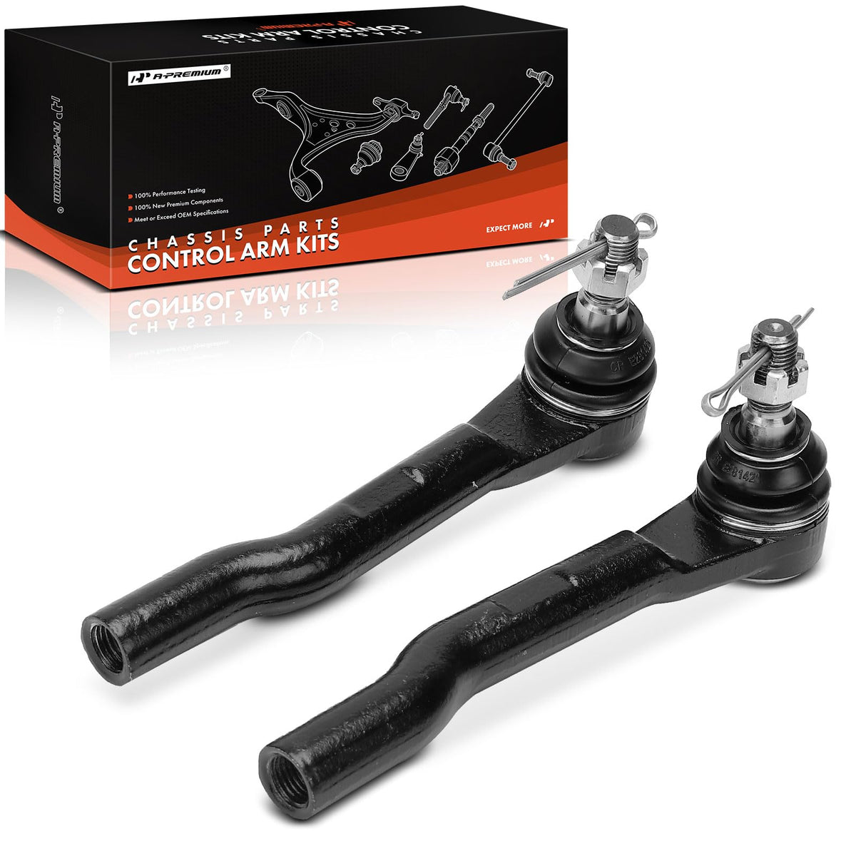 A-Premium Front Outer Tie Rod End, Compatible with Honda