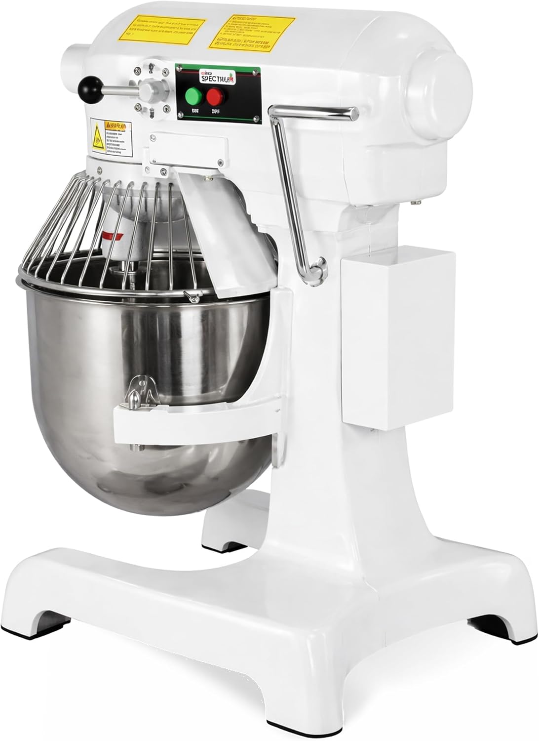 10 L White Commercial-Grade Planetary Mixer