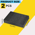 2 Pcs Polyethylene Foam Block, 12" X 6" X 2", Black