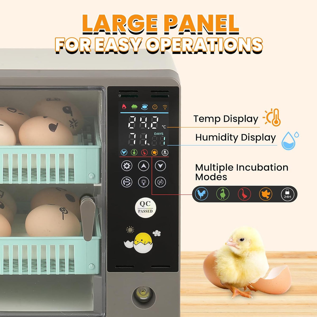 Cabinet Incubators for Hatching Eggs, 24 Egg Incubator