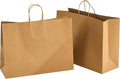 Extra Large Brown Gift Paper Bags 100 Pack 16x6x12 in with Handles