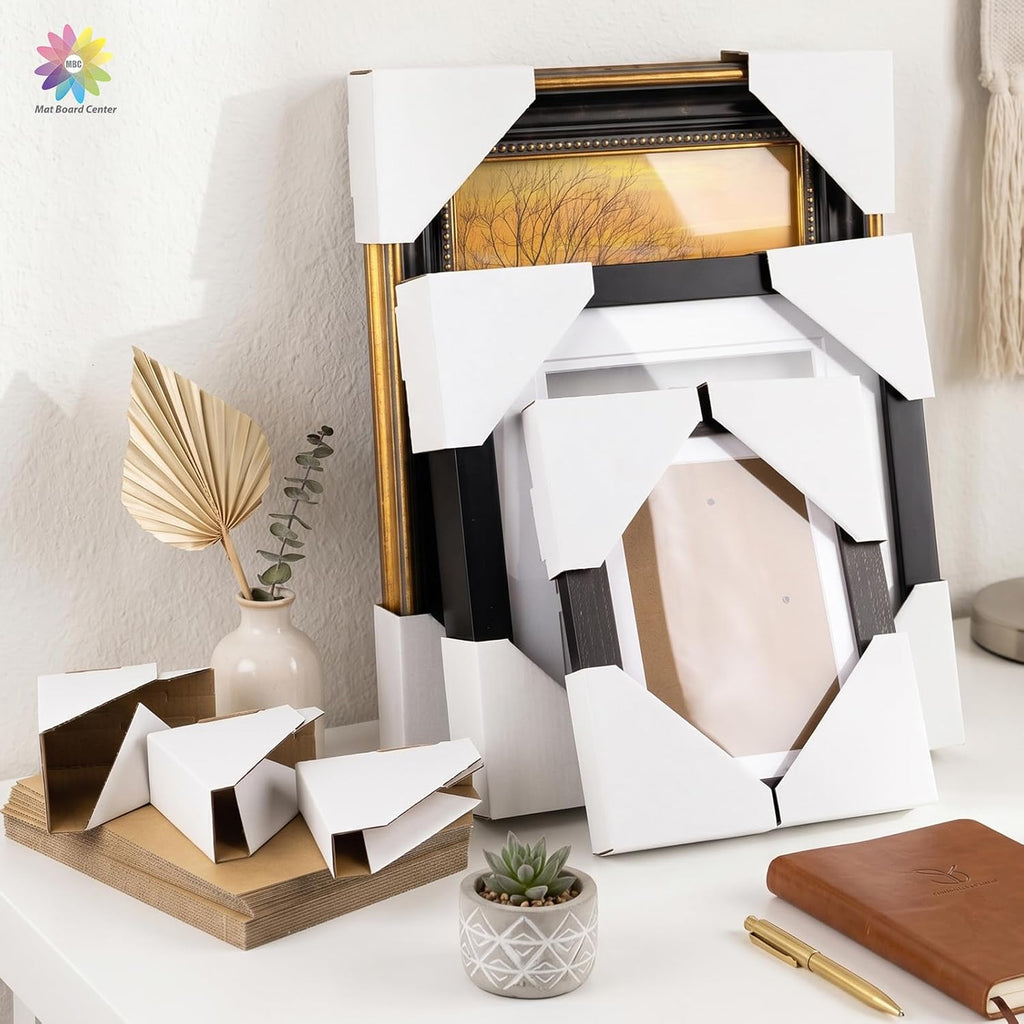 Mat Board Center 100-Pack Adjustable Cardboard Corner Protectors