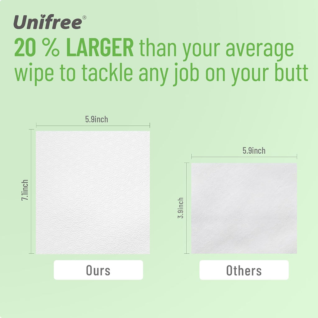 Flushable Wipes Travel Size, Mini Wet Wipes, 8 Pack 56 Wipes