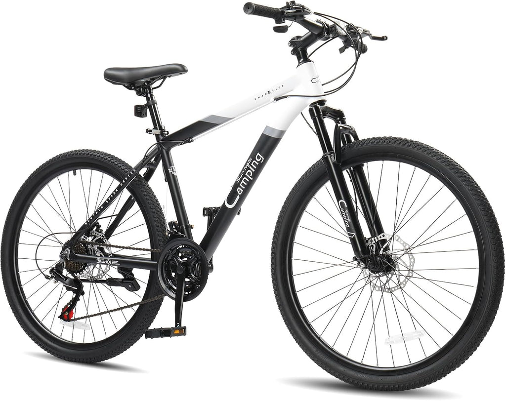 26/27.5" Mountain Bike 21 Speed Men's Mountain Bike with Lightweight Aluminum Frame, Powerful Dual Disc Brake