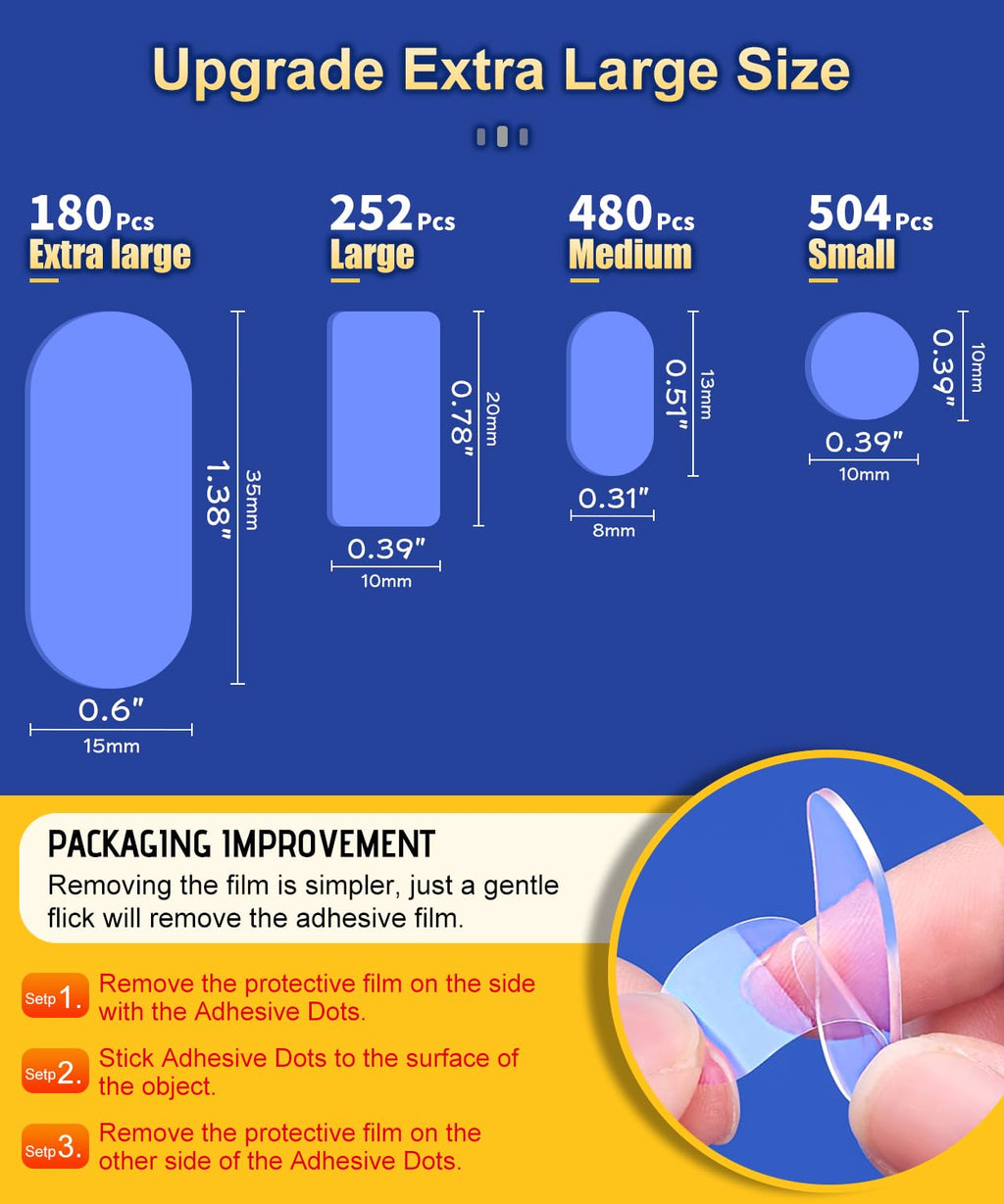 Removable Adhesive Dots, No Trace Museum Poster Mounting Putty