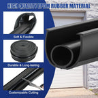 Garage Door Seals Bottom Rubber Strip, Weather Stripping Kit Seal Strip Replacement, Universal Weatherproof Threshold