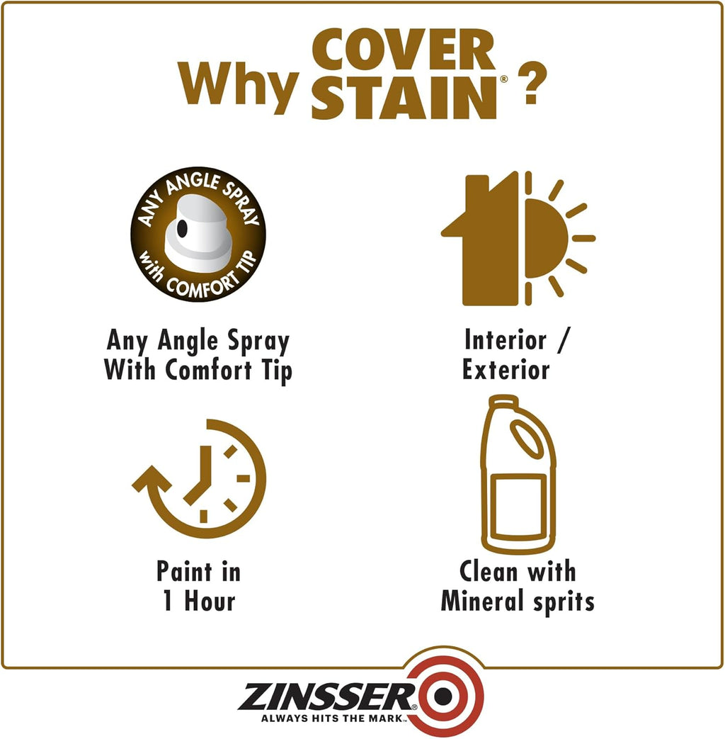 16 oz Zinsser 03609 White Zinsser, Cover-Stain Oil-Based Stain Blocker