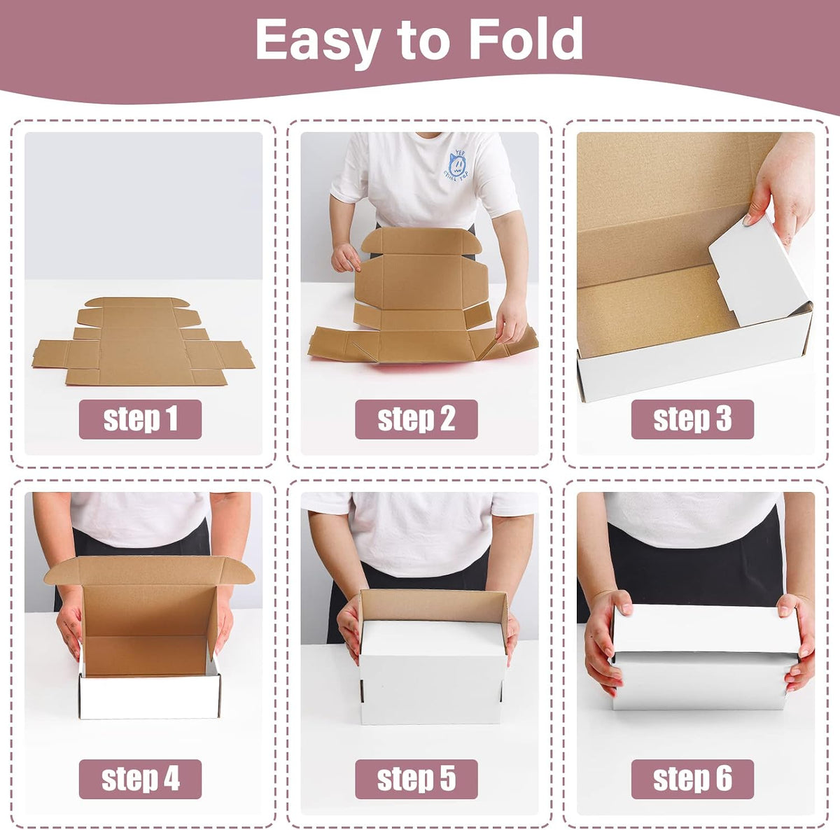 30 Pack 9x6x4 Inches White Corrugated Cardboard Shipping Boxes