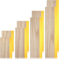 8 Pcs 4 Sizes Screen Printing Squeegee 75 Durometer Wooden Ink Scraper Rubber Art Squeegee Silk Stencil Printing