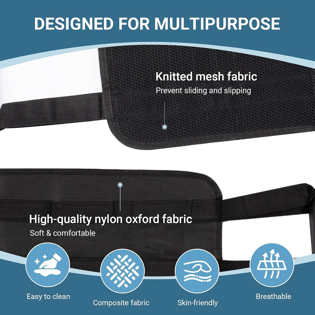 Standard Transfer Sling - Gait Belt for Seniors & Disabled, Patient Lifting Aid for Elderly Mobility, Safe Bed &