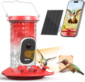 Smart Hummingbird Feeder with Camera (Red)