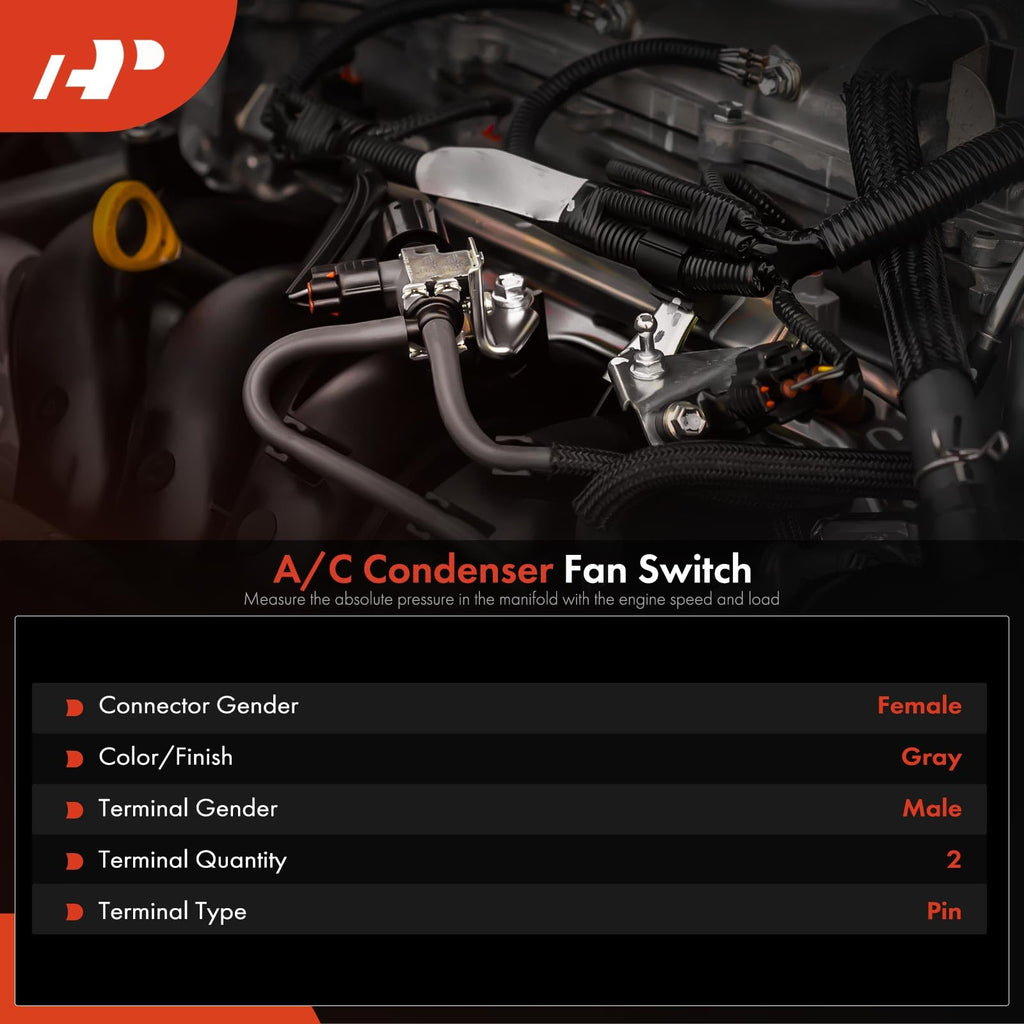 A-Premium A/C Condenser Fan Switch Compatible with Buick & Chevrolet