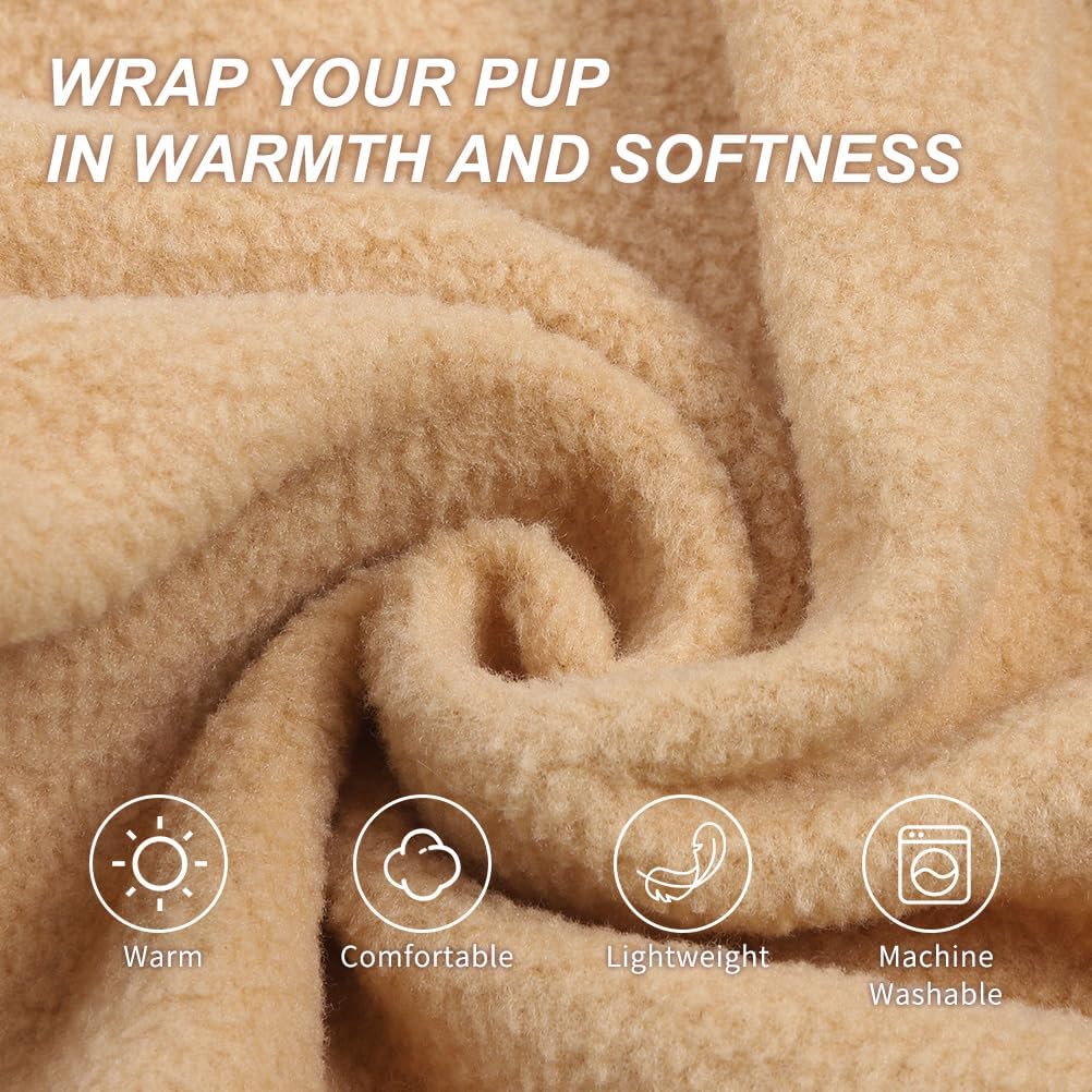Dog Fleece Vest Sweater Winter Jacket for Small and Medium Dogs with D-Ring Leash Cold Weather Coat Hoodie for XS S M
