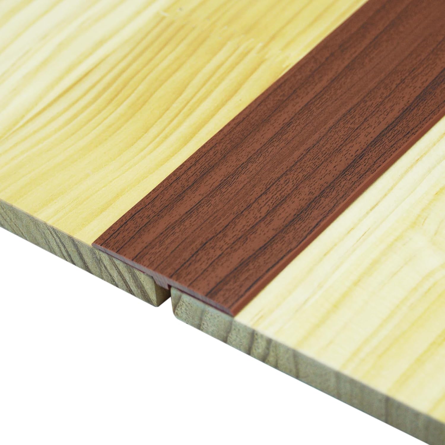 Self Adhesive Floor Transition Strip T Molding 10 ft x 1.97" (L x W) for Wood Tile Doorways Easy Install Gap Cover