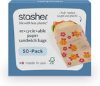 Recyclable Sealable Paper Sandwich Bags for Kids, 50 ct, Bee