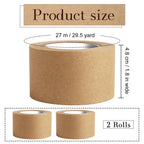 2 Pack Brown Packing Tape,Water Activated Tape Brown Paper Tape for Shipping, Storage, Crafts(48 mm x 59 Yard)