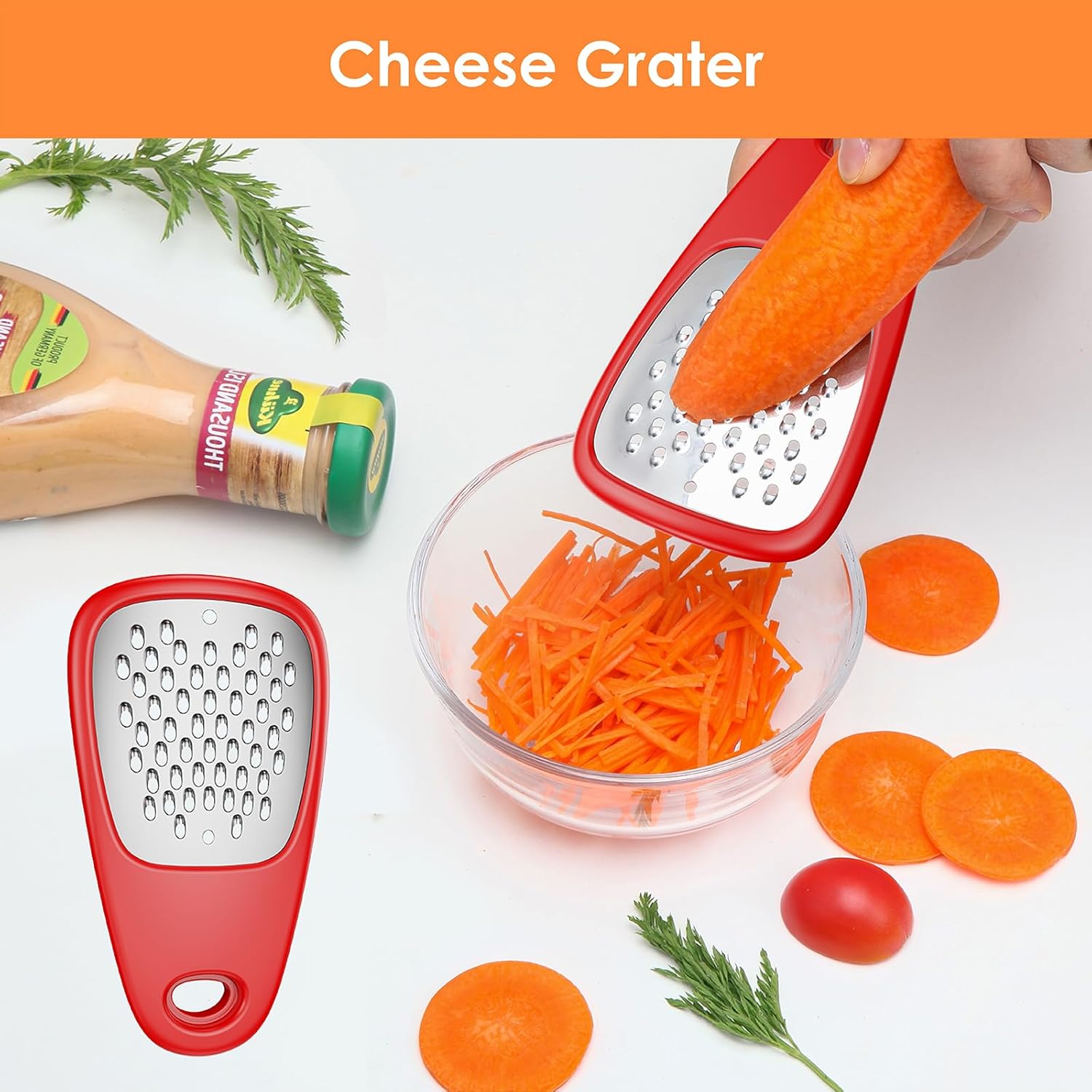 Kitchen Unique Gadgets Set 6 Pieces, Space Saving, Cheese Grater, Bottle Opener, Fruit Vegetable Peeler, Pizza