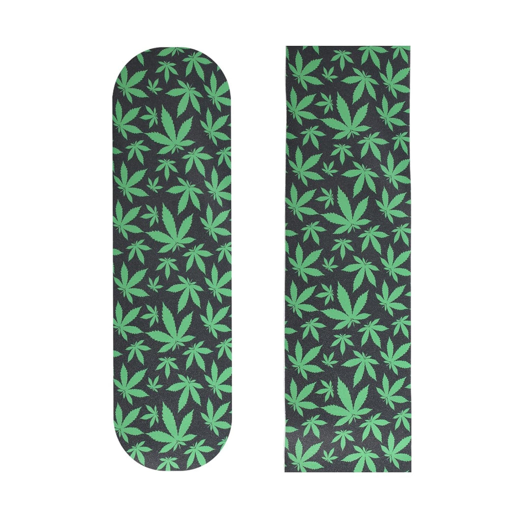 9" x 33" Green Maple Leaf Skateboard Grip Tape 2 Pack (23x84cm) | Bubble Free, Waterproof, Griptape for Scooter