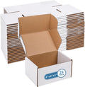 6" x 4" x 3" White Corrugated Cardboard Shipping Boxes Set of 25