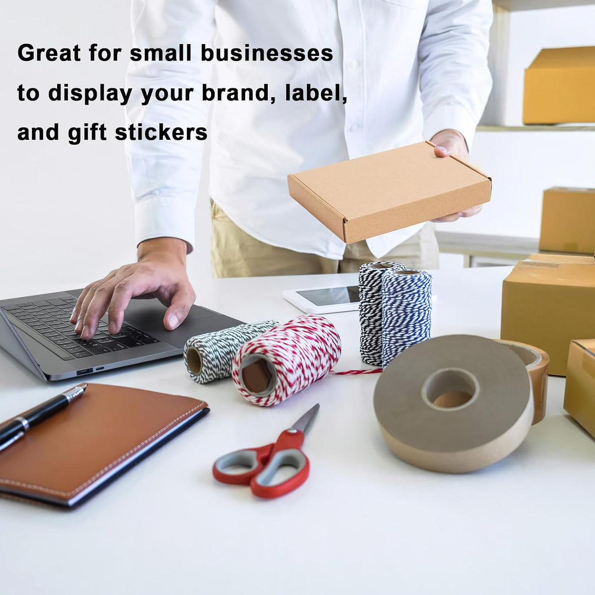7x5x1 Inches Shipping Boxes Pack of 50, Small Corrugated Cardboard Box for Mailing Mailer Packing, Brown