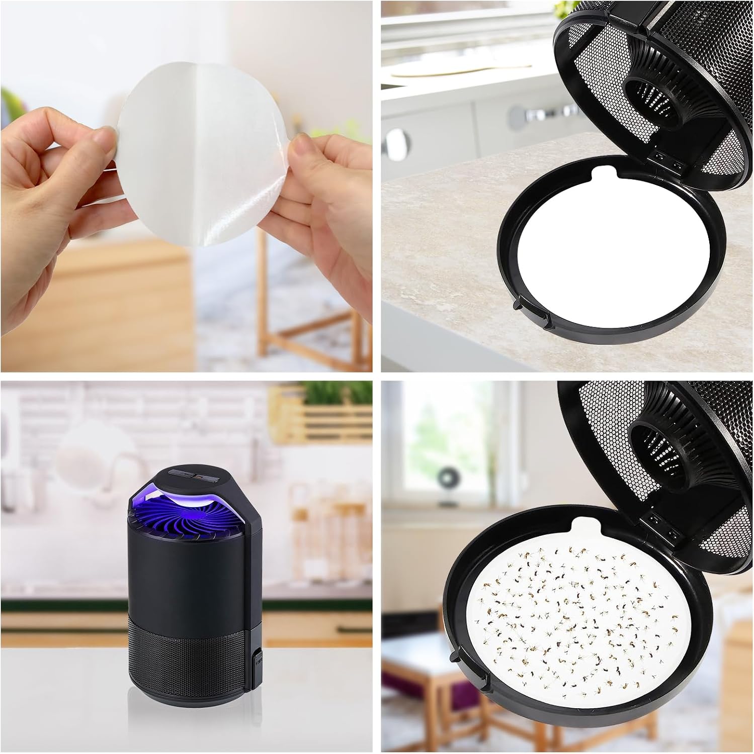4.3-inch Katchy Replacement Rubber Plate, Indoor Rubber Plate Filled with Sticky Card Suitable for Indoor Insect