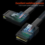 Internal Mini SAS to Right Angle SAS Cable, 2.5FT /0.75M, Compatible with RAID or PCI Express Controller