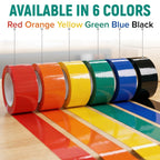 2" x 110 Yards Green Packing Tape, 12 Rolls