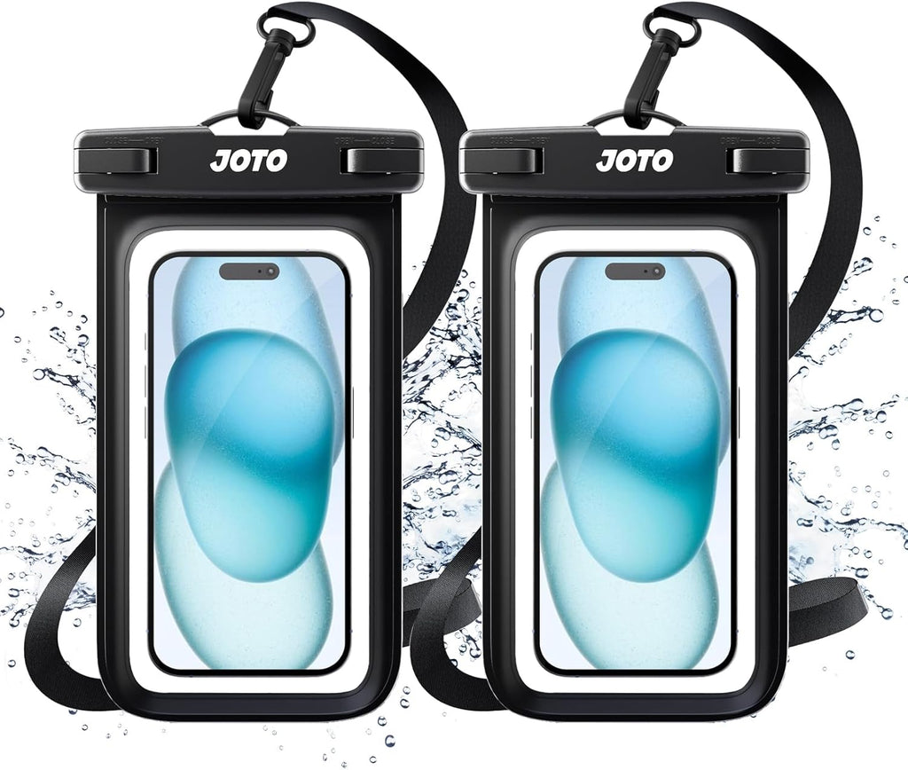 2 Pack Universal Waterproof Phone Case for iPhone 17 Air 16 15 14 13 12 11 Plus Pro Max, IPX8 Cellphone Dry Bag XR X