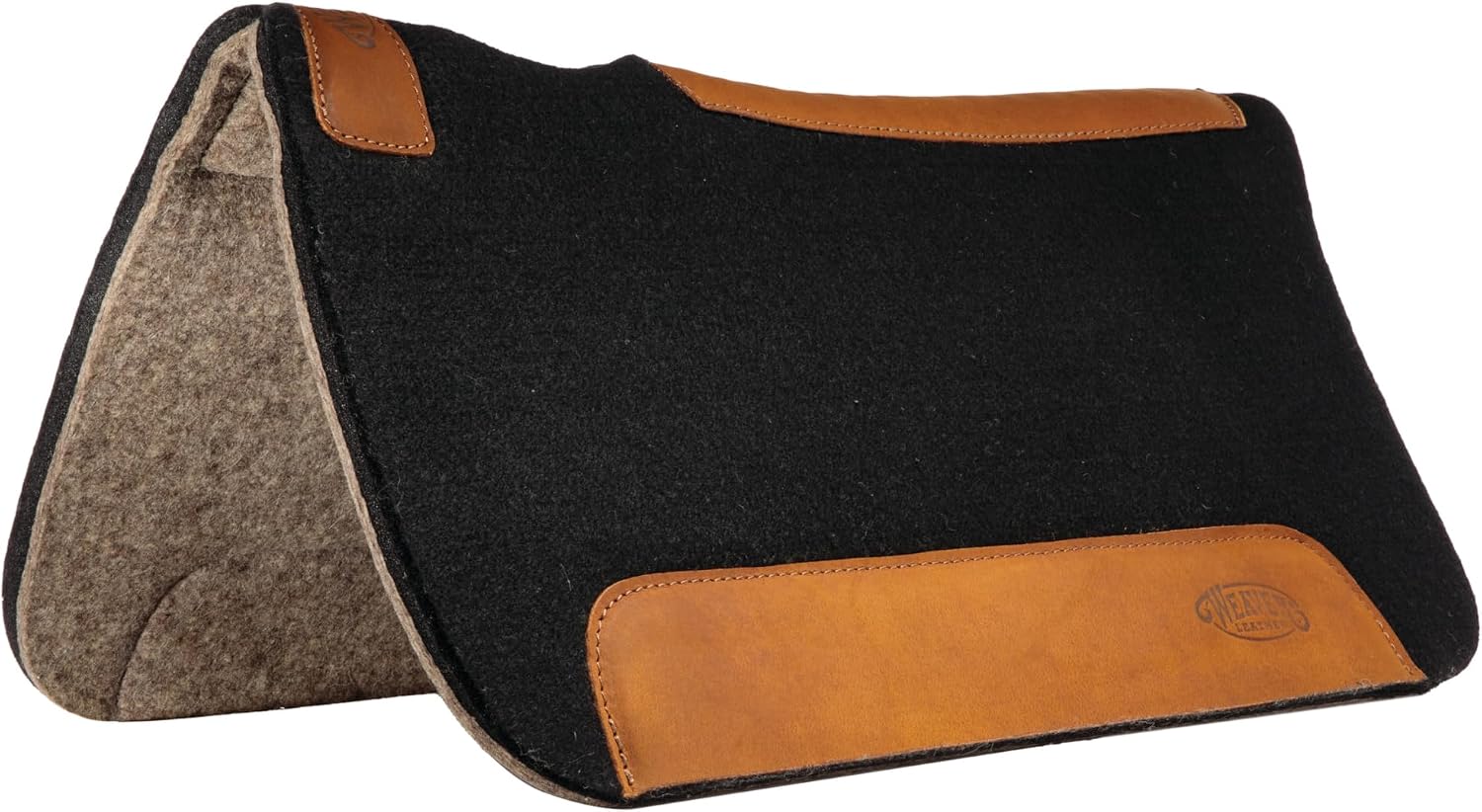 25" x 26 Pony Contoured Pure Wool Felt Horse Saddle Pad, Shock Absorbing Western Saddle Pad for Comfort Protection