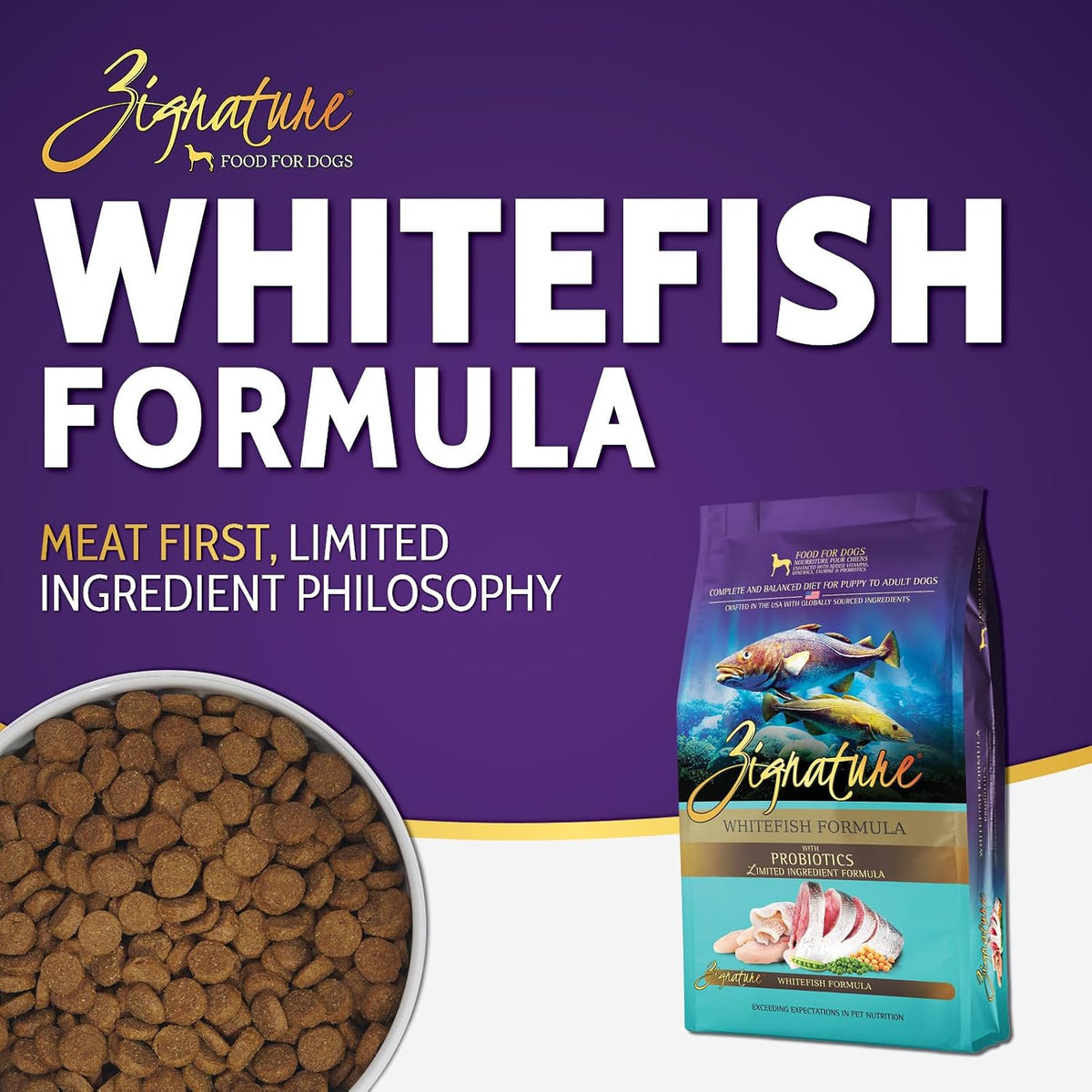 Whitefish Limited Ingredient Formula Dry Dog Food 25lb