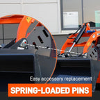 Mini Skid Steer Loader 23HP Dual-Cylinder Track Loader with Bucket
