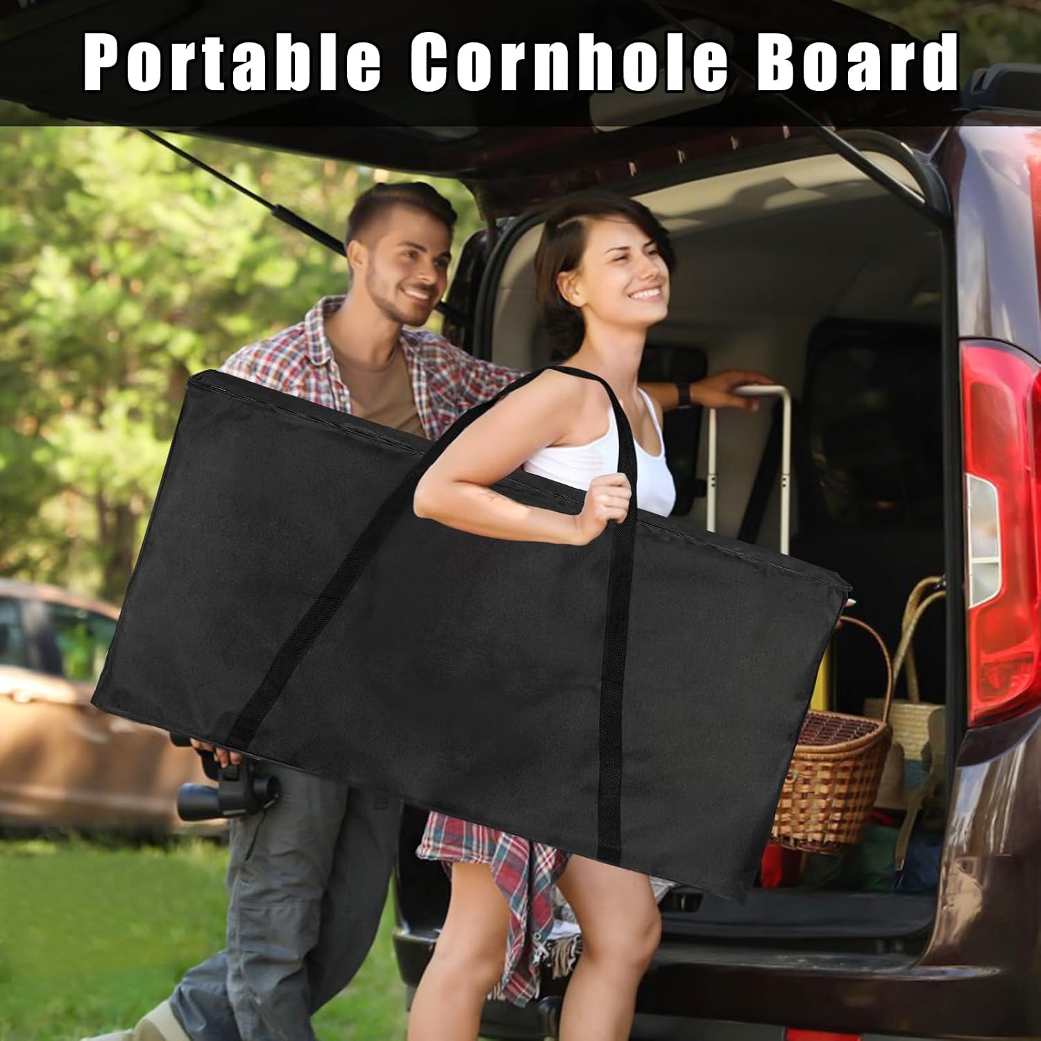 Cornhole Board Set 4x2 Regulation Size Cornhole Set with Carrying Bags & 8 Bean Bags Corn Hole Boards Bean Toss Game