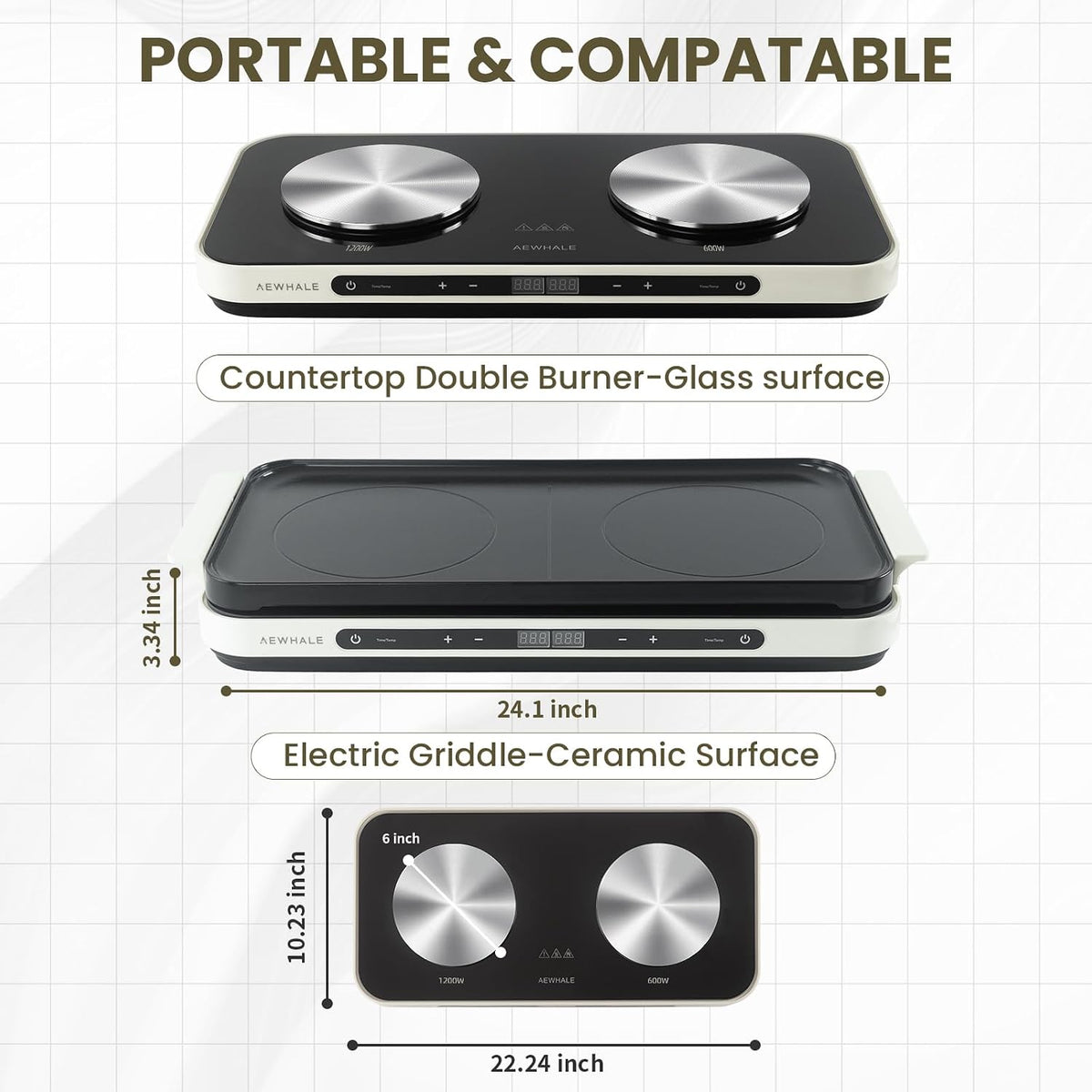 Countertop 2 Burners, Electric Hot Plate