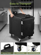 Catering Food Warmer, 82Qt Front Loading Hot Box for Catering for Camping