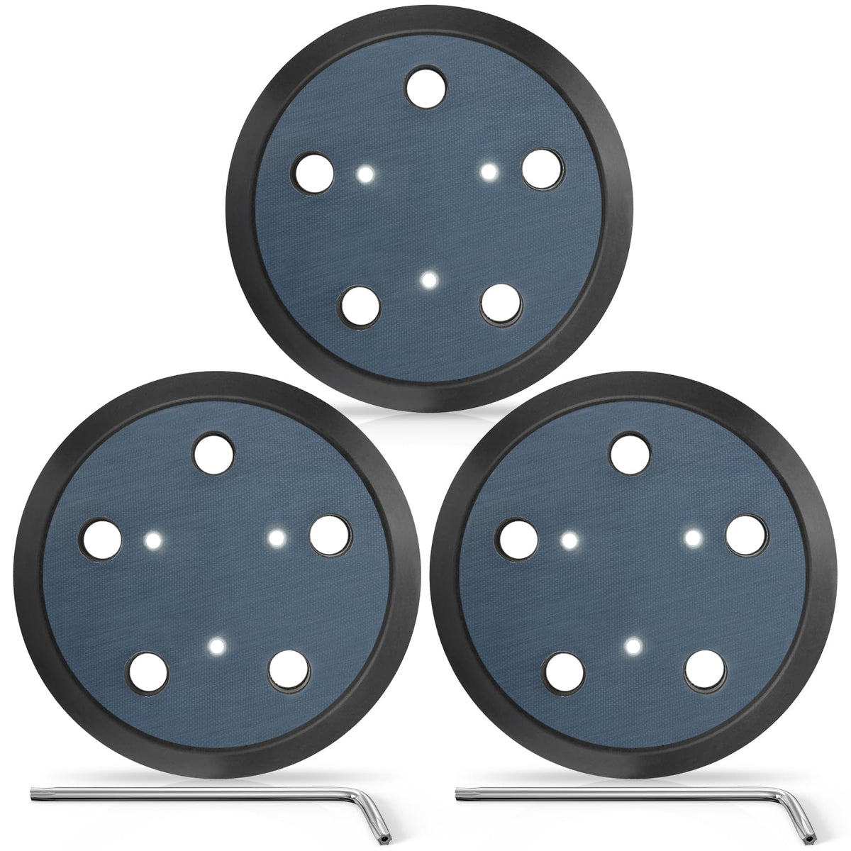 Gnellkoor Orbital Sander Pad Replacement for Porter Cable 333, 3 Pack