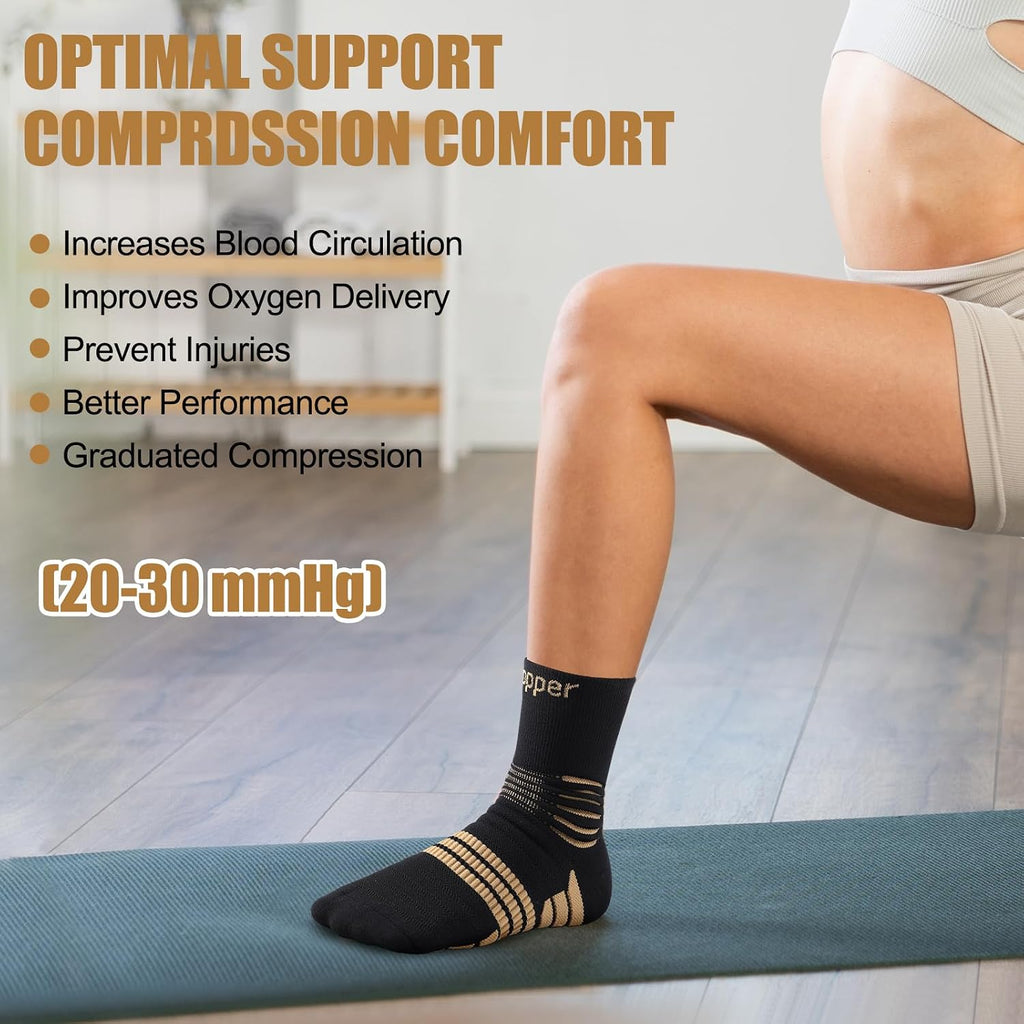 Professional Compression Socks for Women Men Circulation, 20-30 mmHg