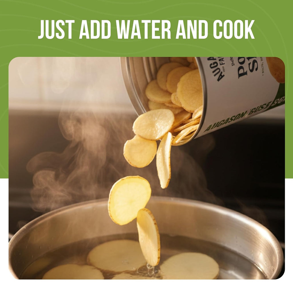 Dehydrated Potato Slices Can | Emergency Food Supply, 15 Servings, 25 Year Shelf Life, Certified Gluten Free Sliced