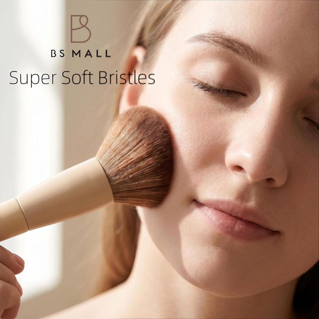 Professional Makeup Brush Set with Travel Case, Soft Synthetic Face & Eye Brushes for Foundation, Concealer, Powder