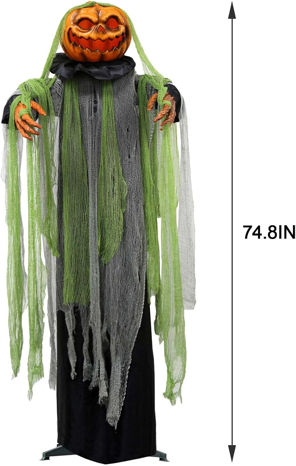 6 Ft Animated Halloween Root of Evil Prop, Halloween Decorations Outdoor | Spooky Sound & Touch Activated Motion