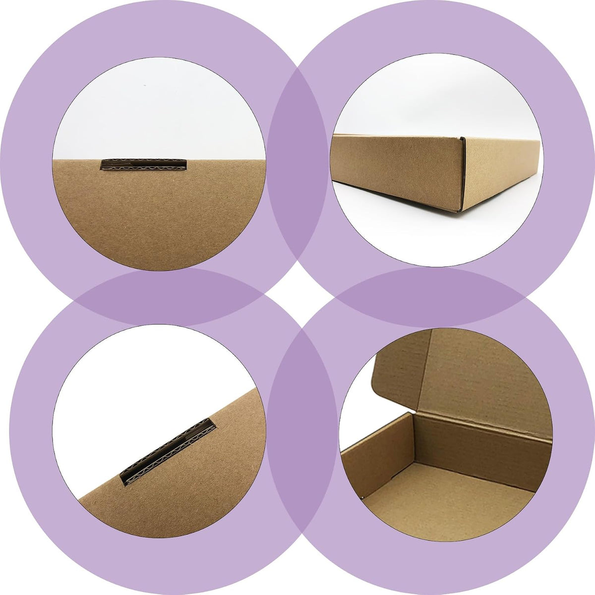 9x9x2 inches Shipping Boxes Set of 25, Brown Corrugated Packaging Mailers