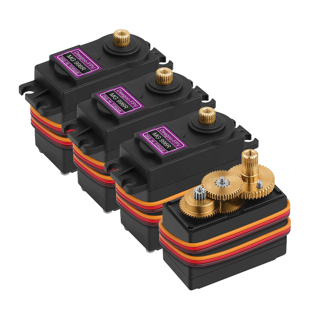 Deegoo-FPV MG996R Full Copper Gear Digital Servos, 4-Pack