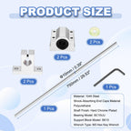 uxcell 10mm x 750mm Linear Motion Rod Shaft Guide,Hard Chrome Plated