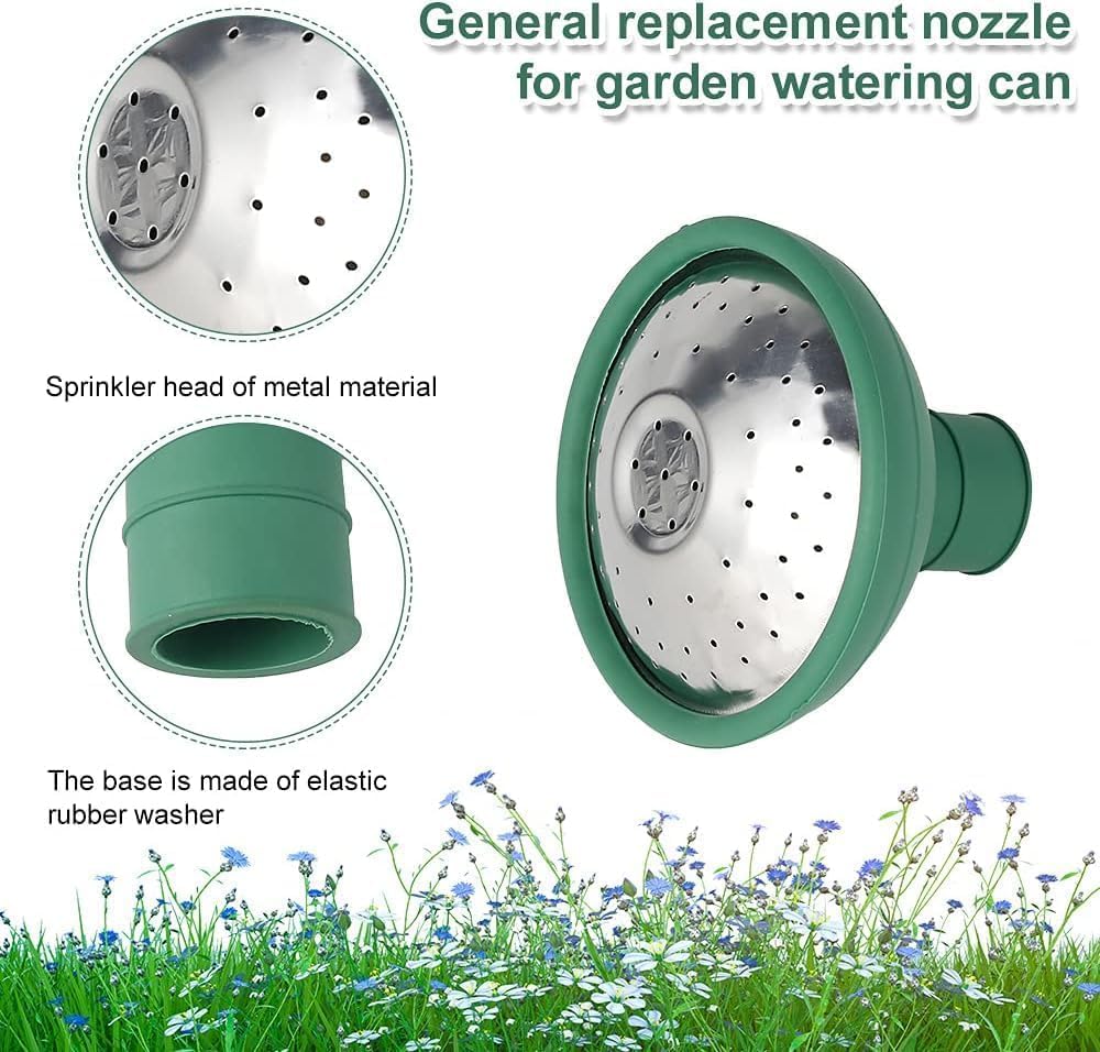 Green Garden Watering Can Sprinkler Head, Universal Rose Head Water Sprinkler Sprayer Fit All Can Rose Spout Cover