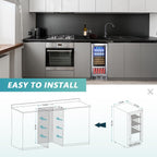 15 Inch Beverage Refrigerator, 127 Can Under Counter Refrigerator